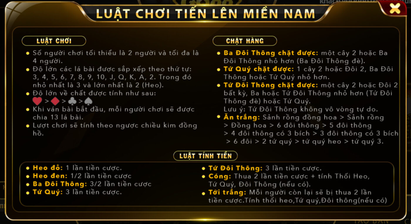 Một số ưu điểm của Tiến lên miền Nam tại Tải go88