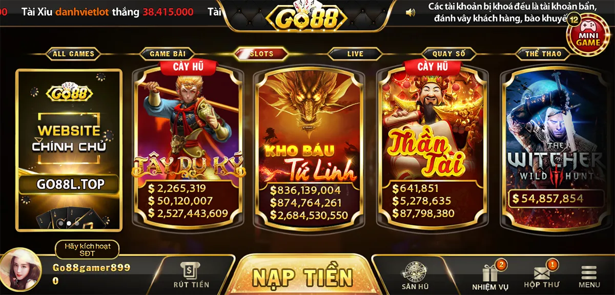 Slots game nổ hũ Go88